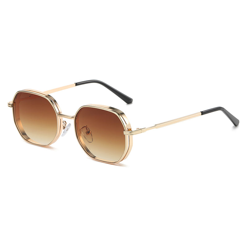 Classic Polygon Metal Sunglasses