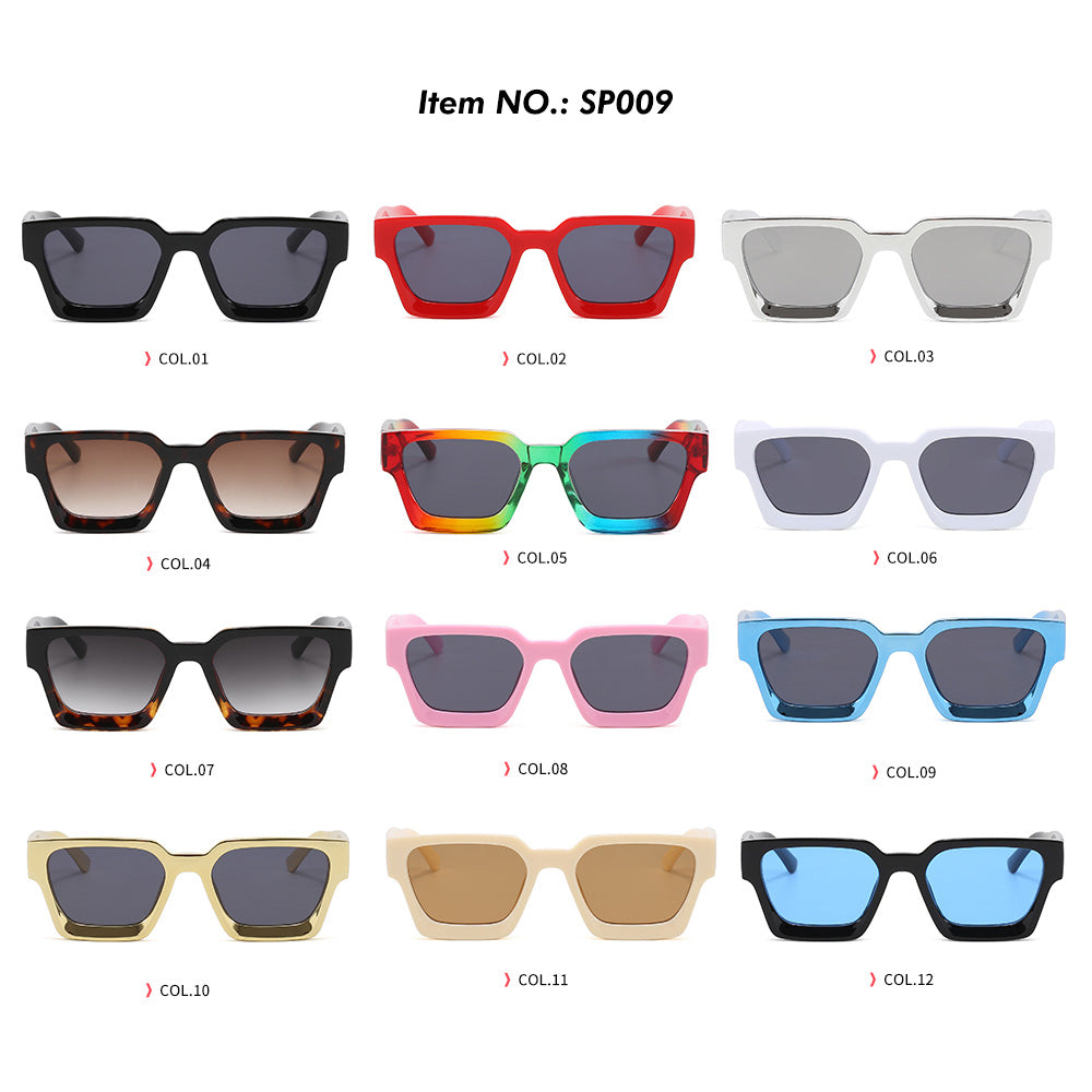 Vintage Black Chunky Square Sunglasses