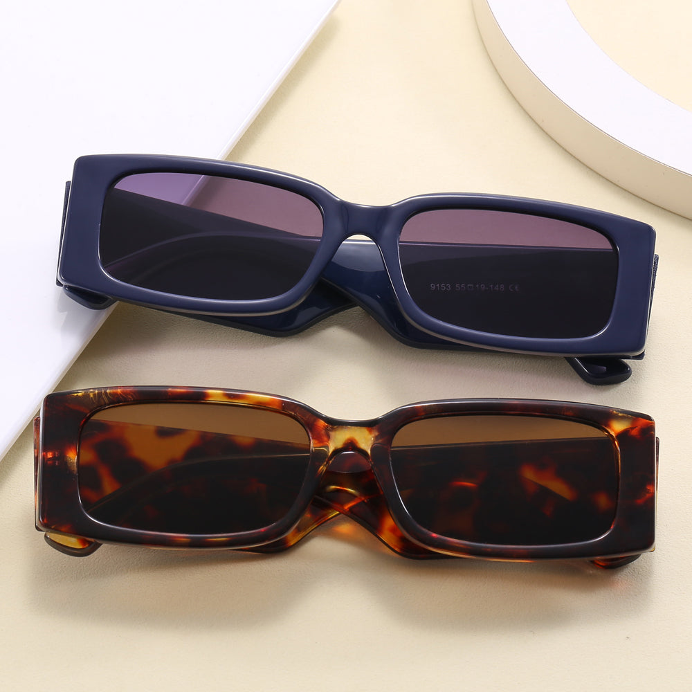 Retro Small Narrow Rectangle Sunglasses
