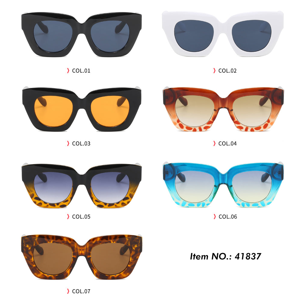Retro Cat Eye Women Oversized Square Gradient Sunglasses