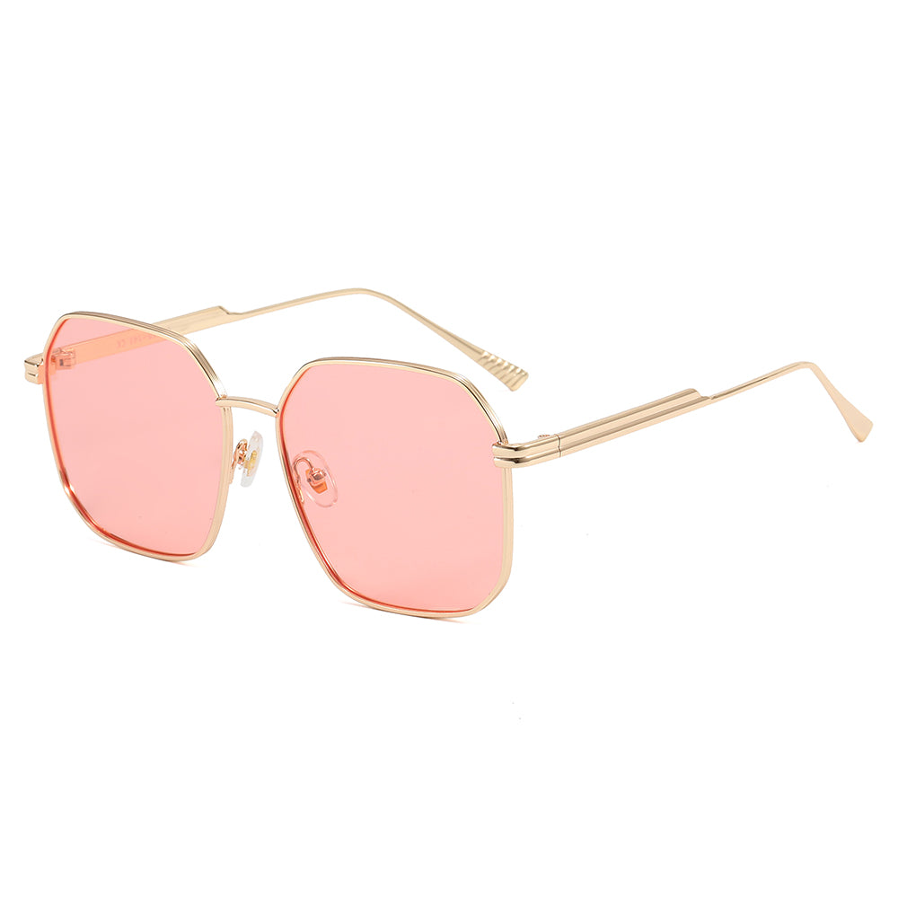 Oversized Shades Metal Frame Polarized Sunglasses