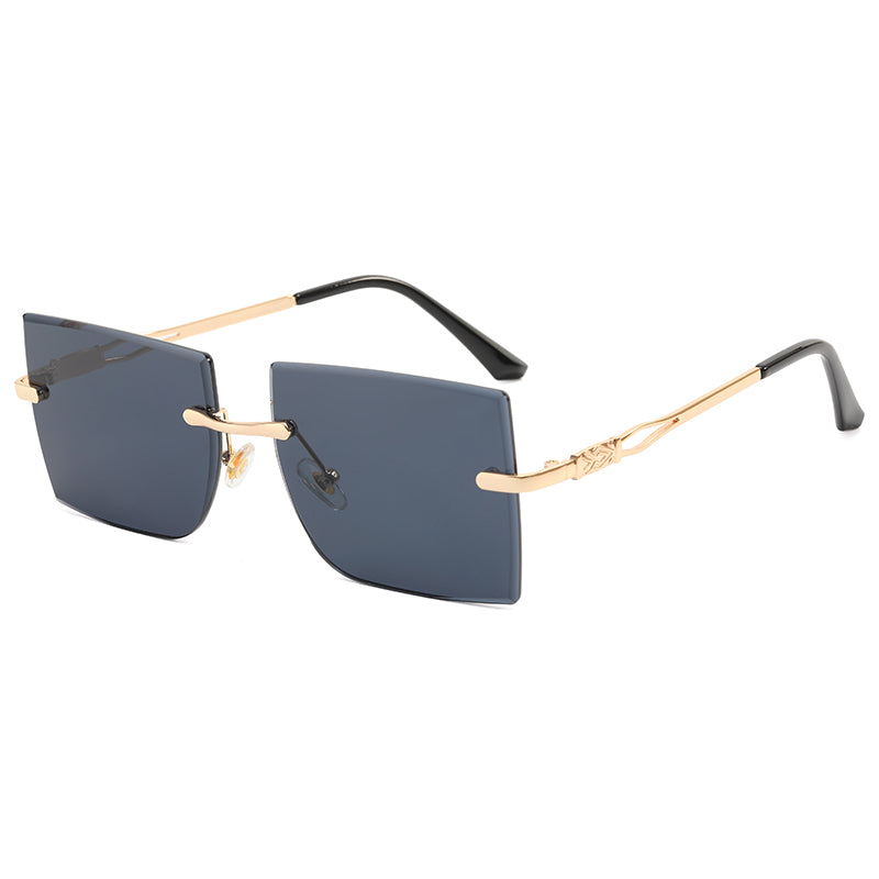 Women Rimless Square Sunglasses