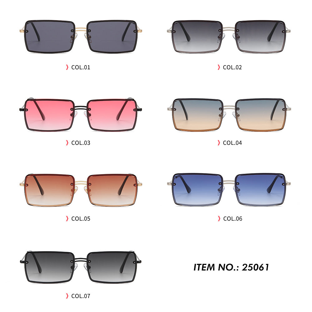 Small Rectangle Metal Frame Sunglasses