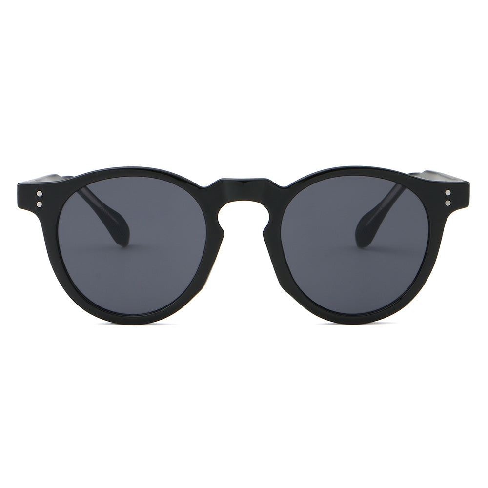 Classic Round Cat Eye Reinforced Wire-Core Temples Sunglasses