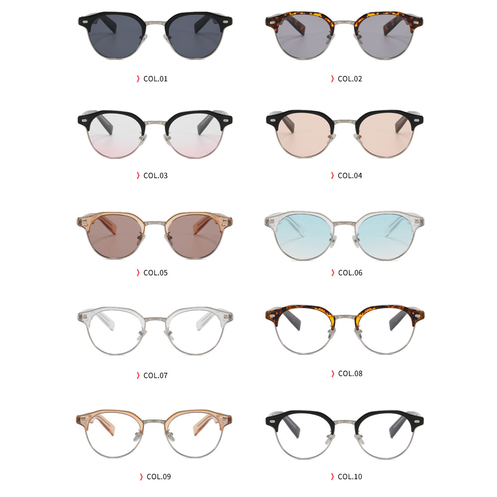 Half Rim Sunglasses / Blue Light Blocking Glasses