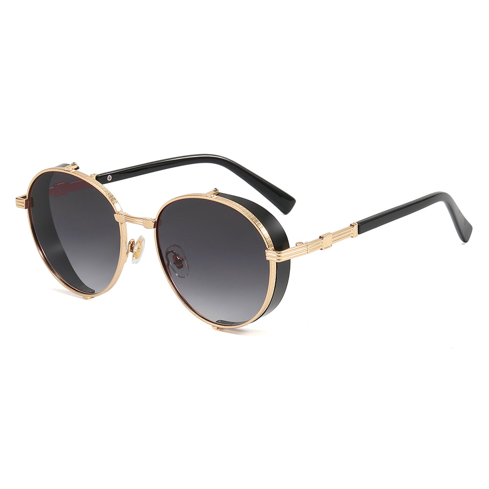 Round Metal Steampunk Sunglasses