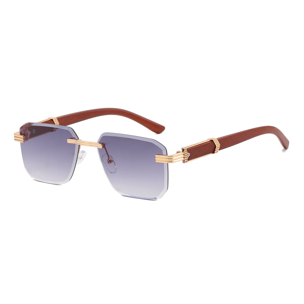 Small Rectangle Rimless Sunglasses