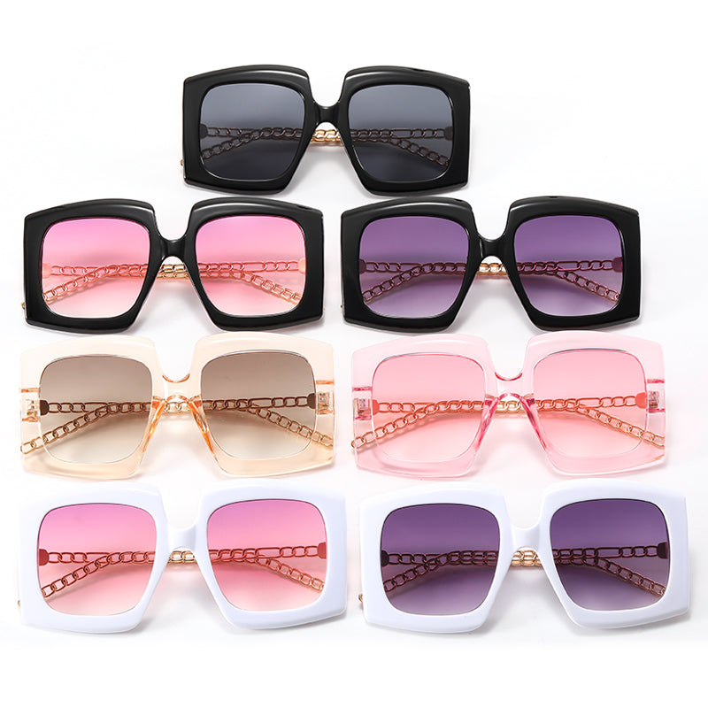 Women Square Chain Sunglasses