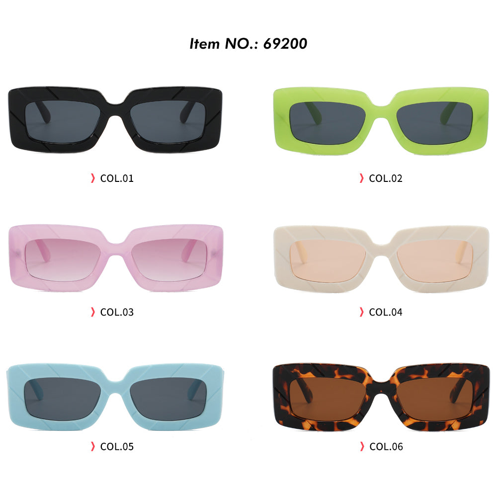 Rectangle Retro Thick Frame Sunglasses