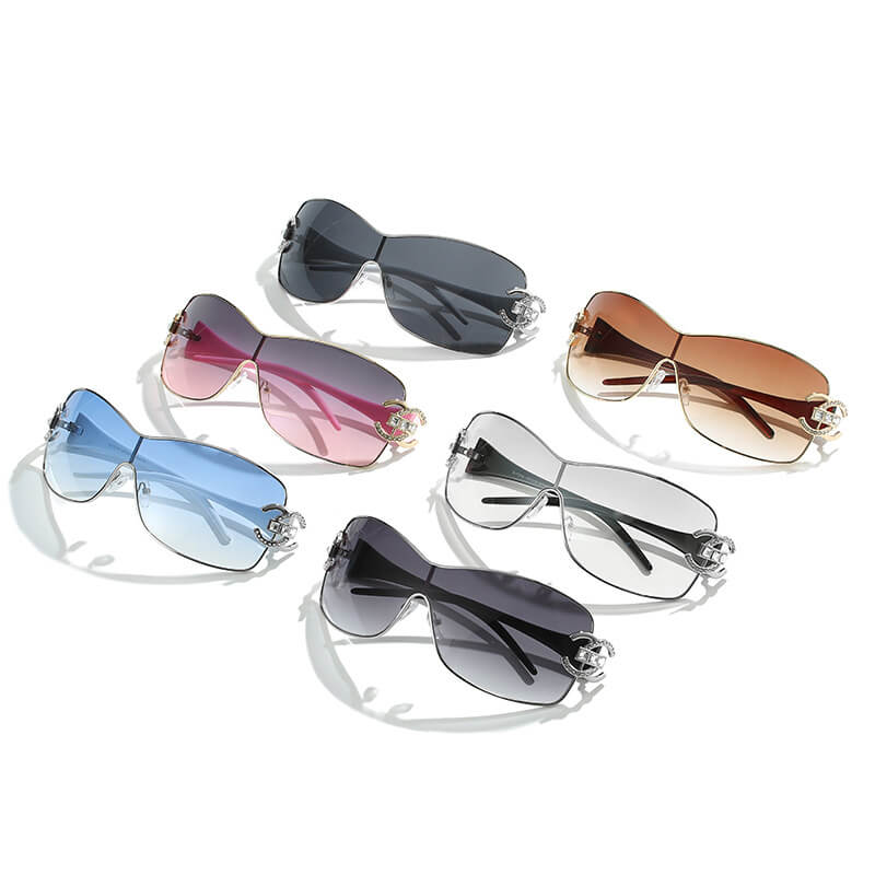 Cool Girl Y2K Shield Sunglasses