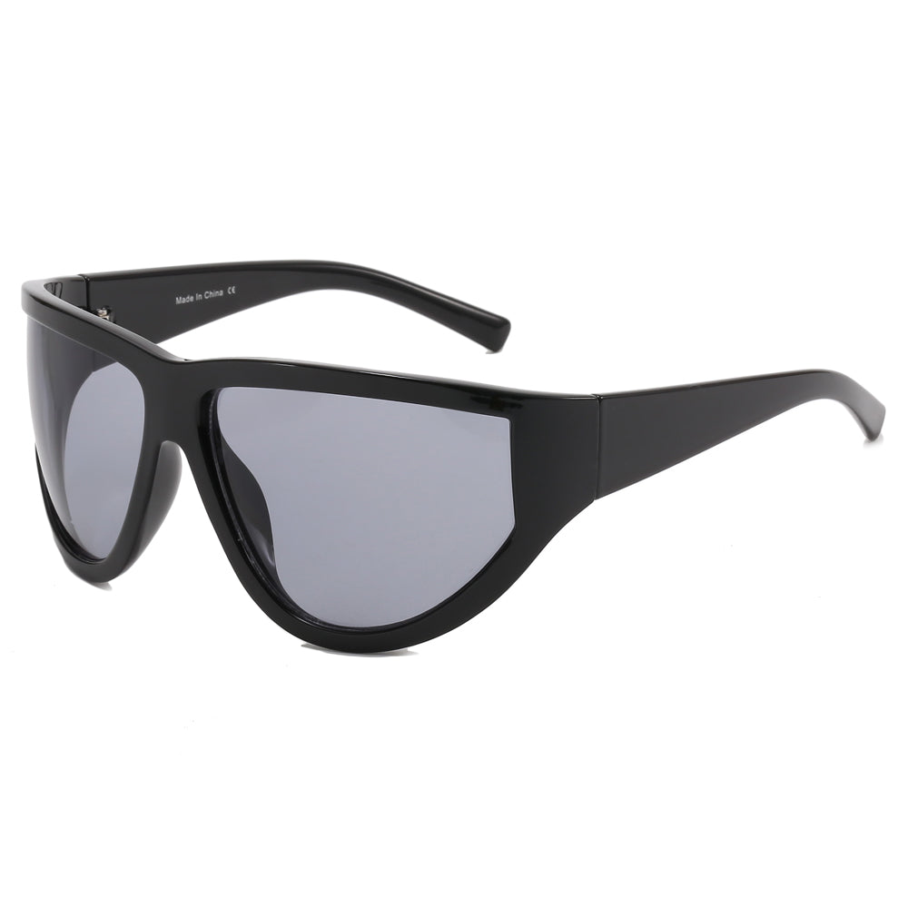 Flat Top Cat Eye Sporty Sunglasses