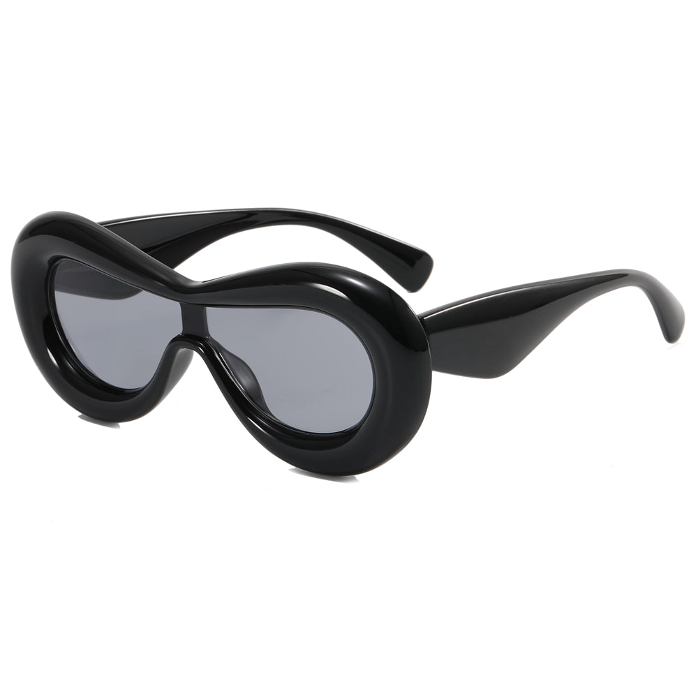 Oval Cat Eye Women Inflated Mask Sunglasses