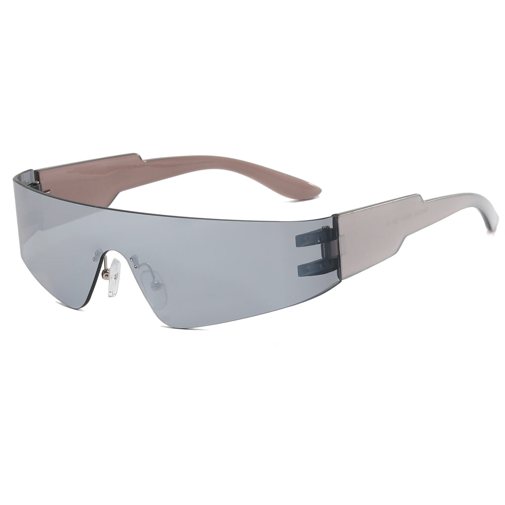 Y2K One Piece Lens Rimless Sunglasses