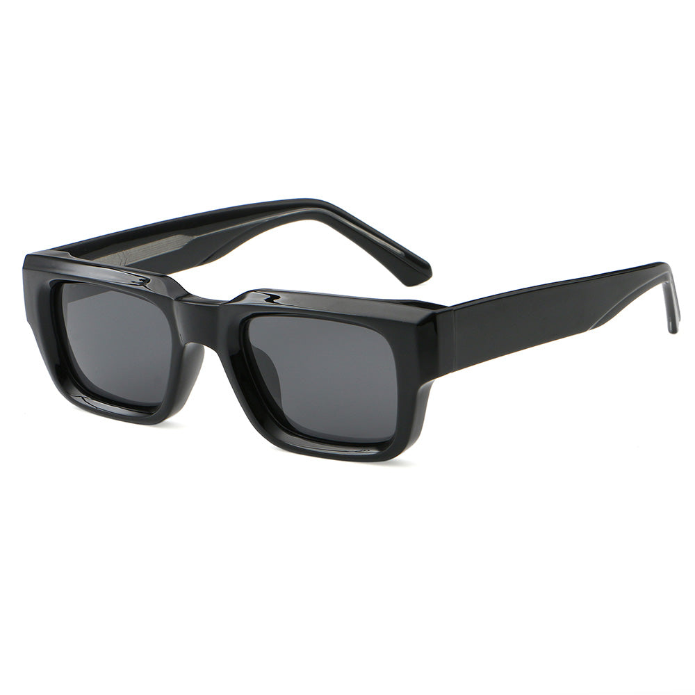 Vintage Classic Thick Rectangle Travel Shades Sunglasses