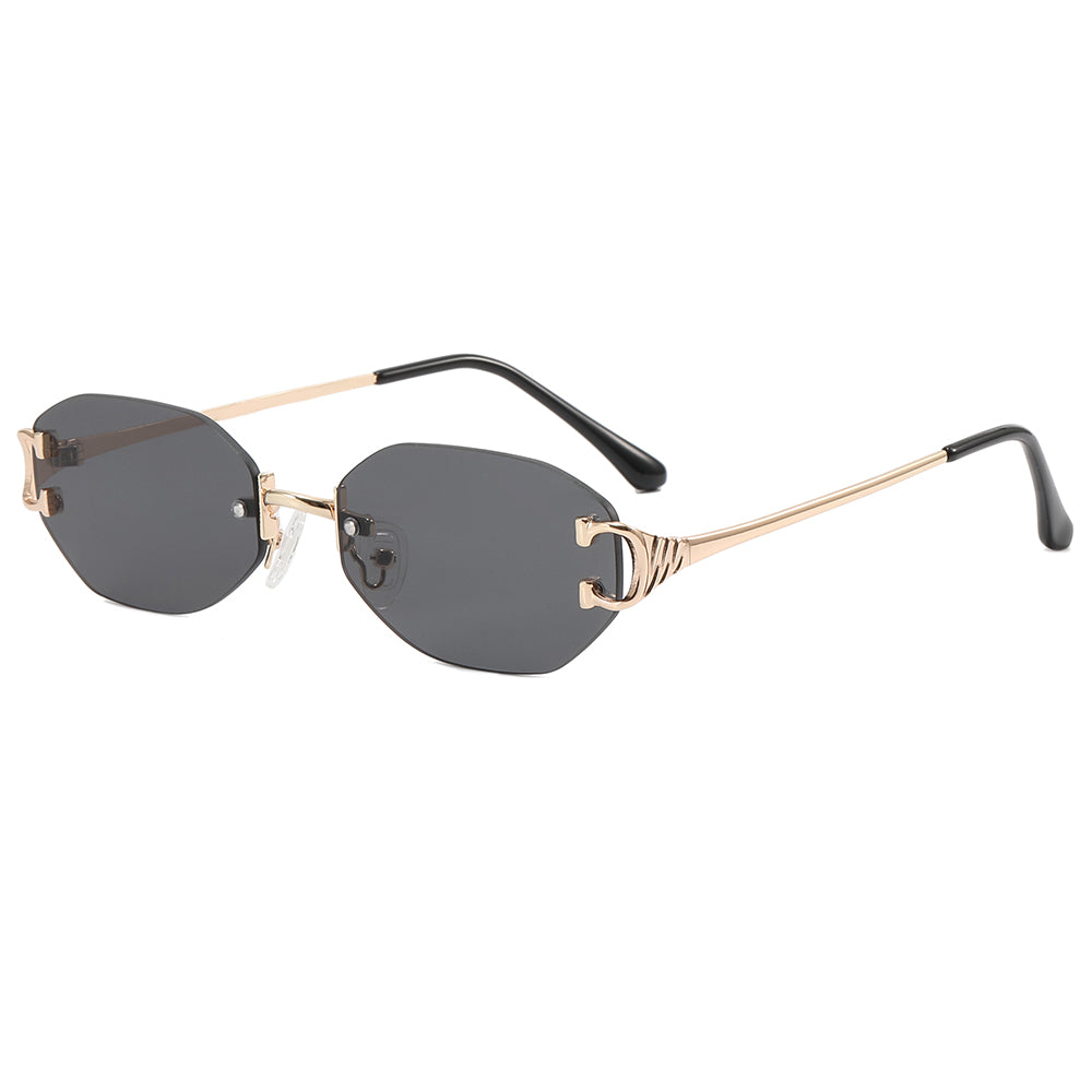 Oval Rimless Sunglasses