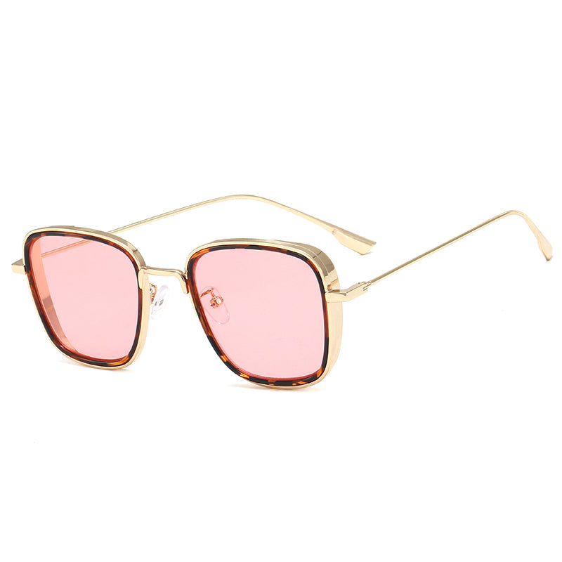 Fashion Men Square Metal Sunglasses