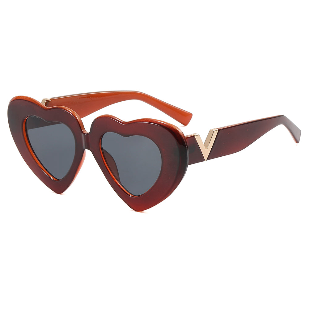 Women Heart Lovely Cute Sunglasses