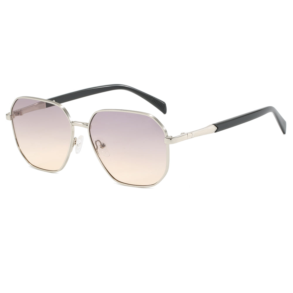 Oversize Classic Square Metal Sunglasses