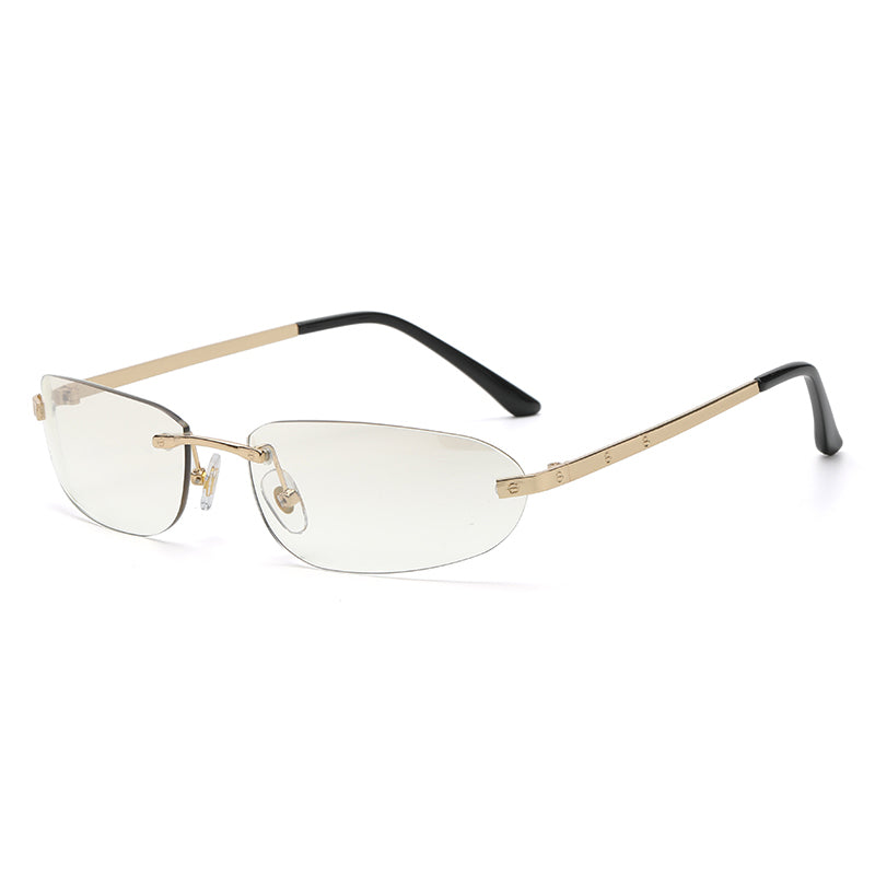 Oval Rimless Y2K Sunglasses
