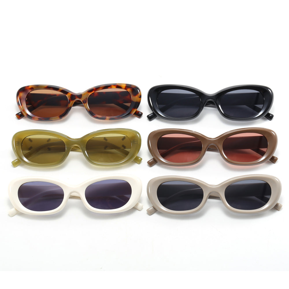 Retro Rectangle UV Protection Outdoor Sunglasses