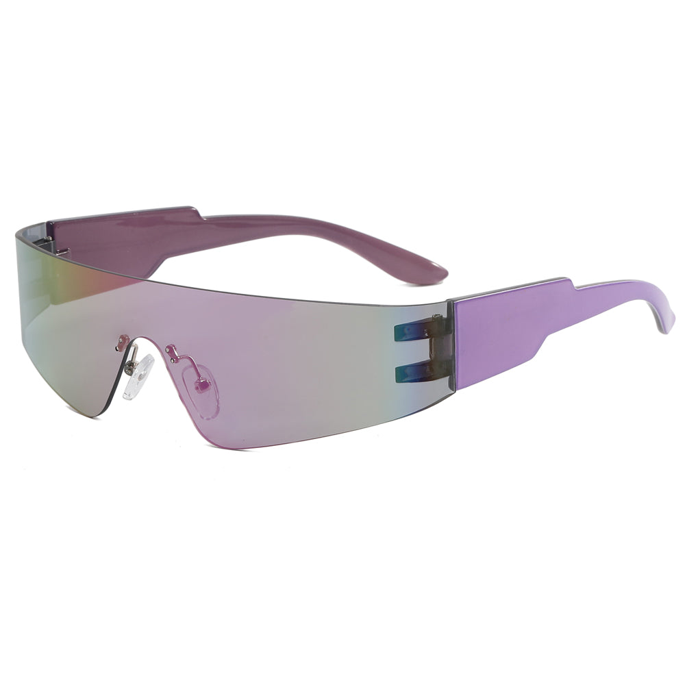 Y2K One Piece Lens Rimless Sunglasses