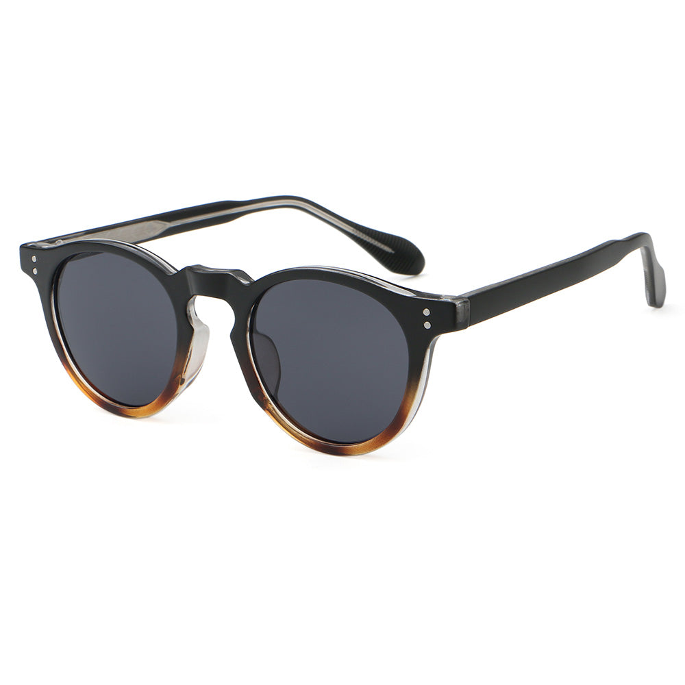 Classic Round Cat Eye Reinforced Wire-Core Temples Sunglasses