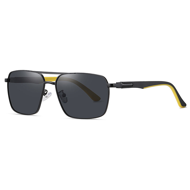 Polarized Double Bridge Pilot Style Anti-Glare Driving Sunglasses