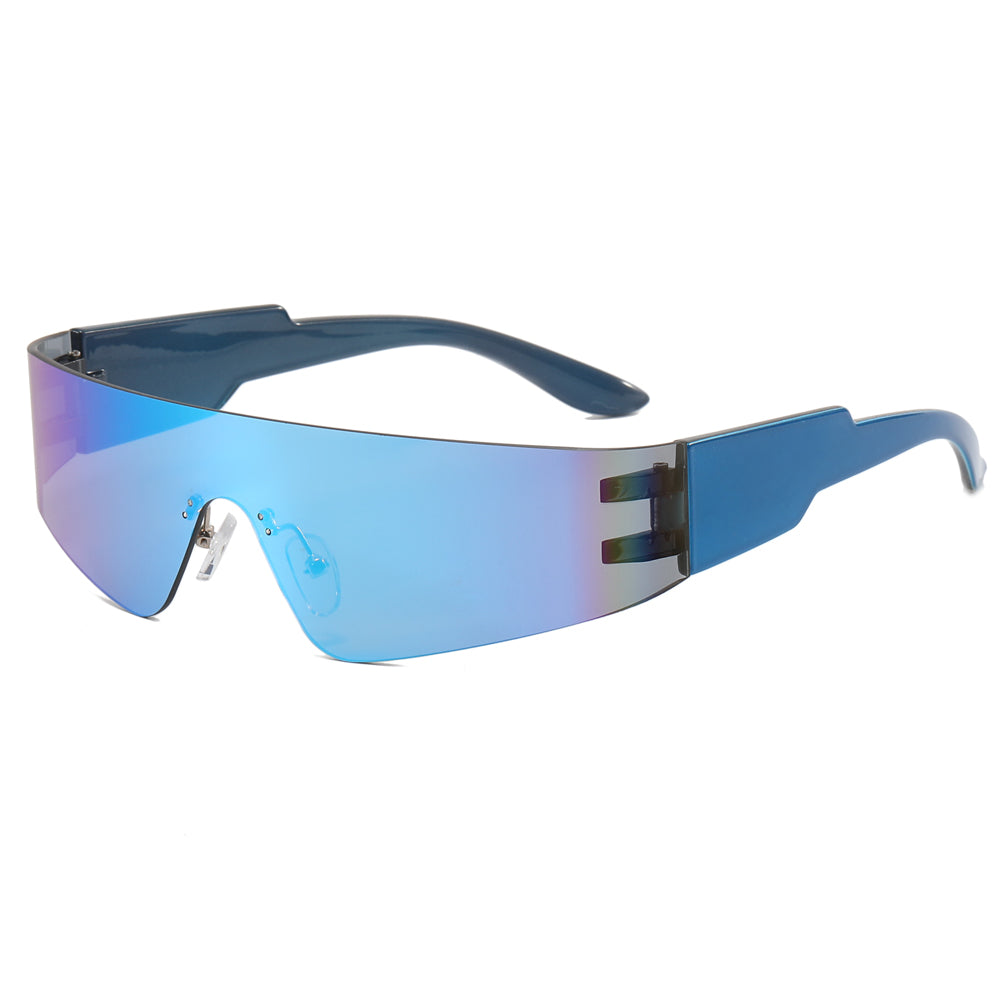 Y2K One Piece Lens Rimless Sunglasses