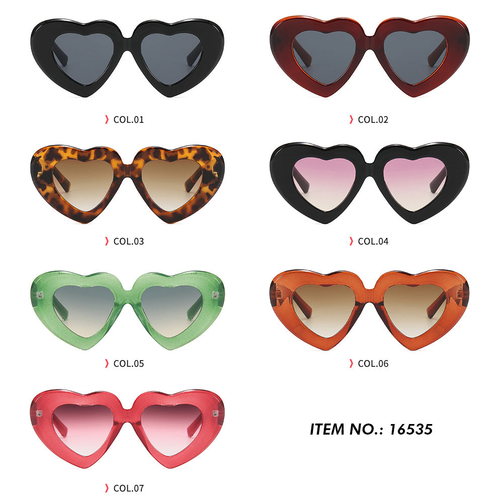 Women Heart Lovely Cute Sunglasses
