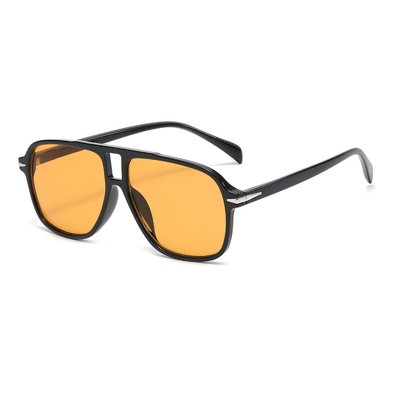 Retro Double Bridge Pilot Sunglasses