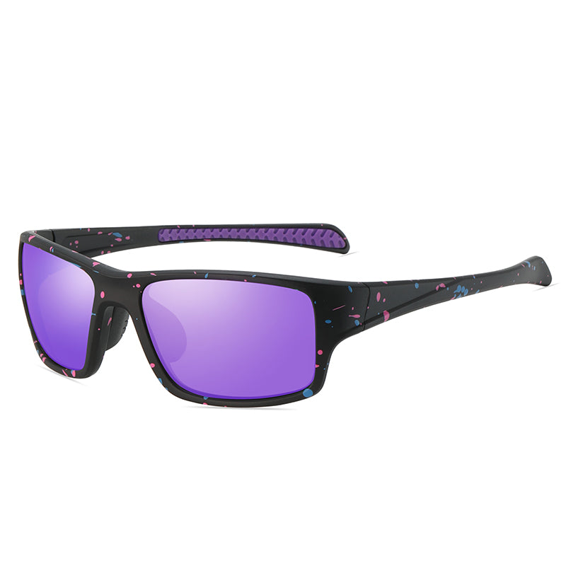 Flat Top Polarized Rectangular Sports Sunglasses