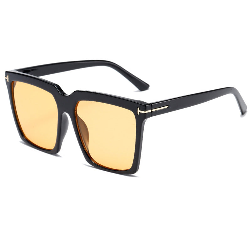 Oversized Cat Eye Women Square Ombre Shades Sunglasses