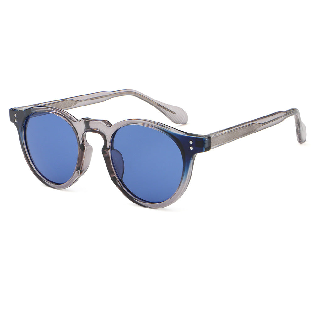 Classic Round Cat Eye Reinforced Wire-Core Temples Sunglasses