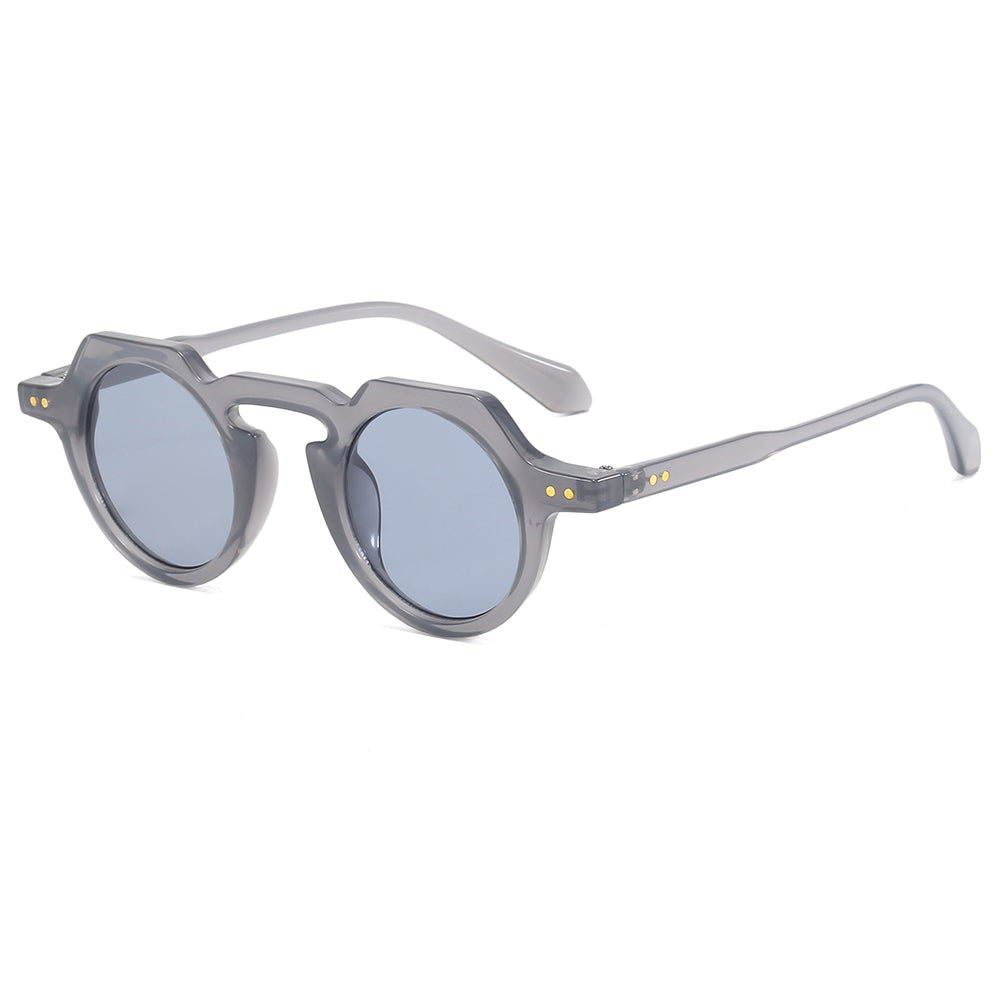 Women Small Round Steampunk Shades Sunglasses