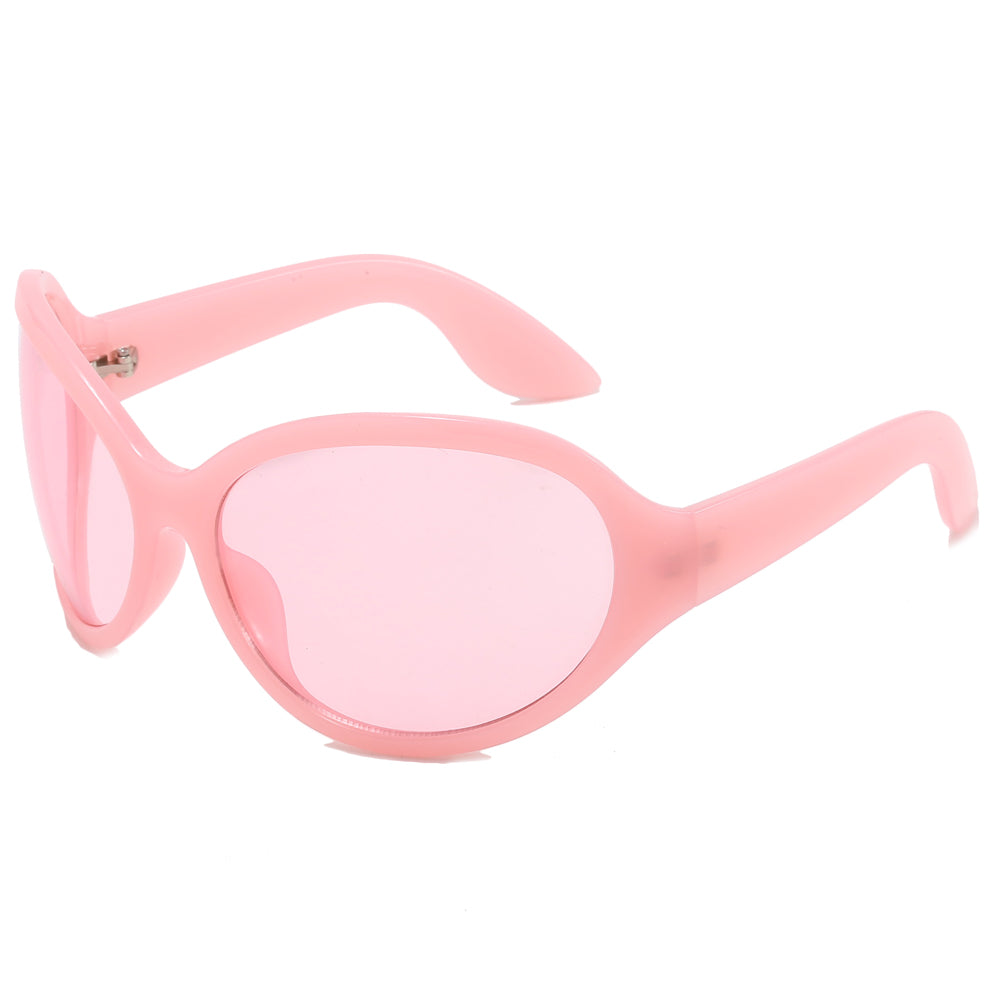 Cat eye Wrap Around Oval Outdoor Cycling Sporty Y2K Sunglasses