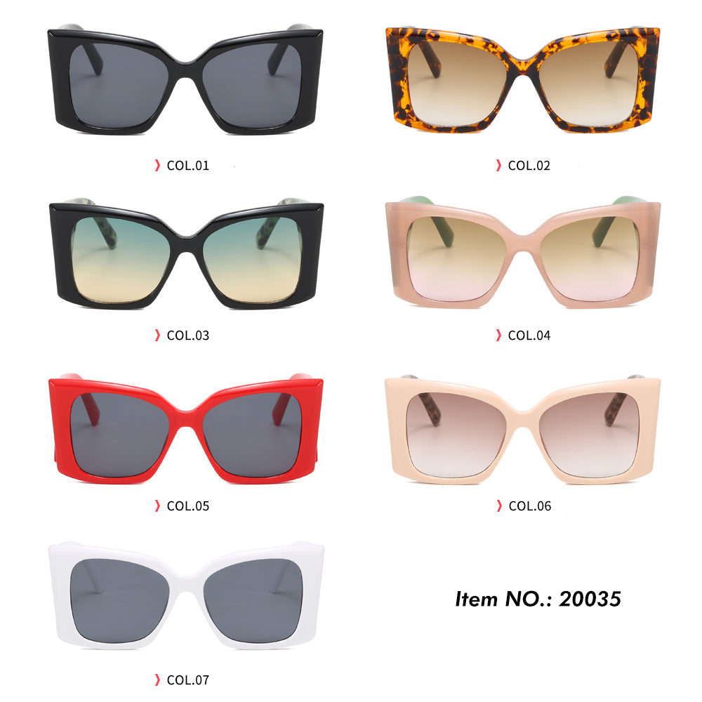 Square Oversized Butterfly Chunky Shades Sunglasses