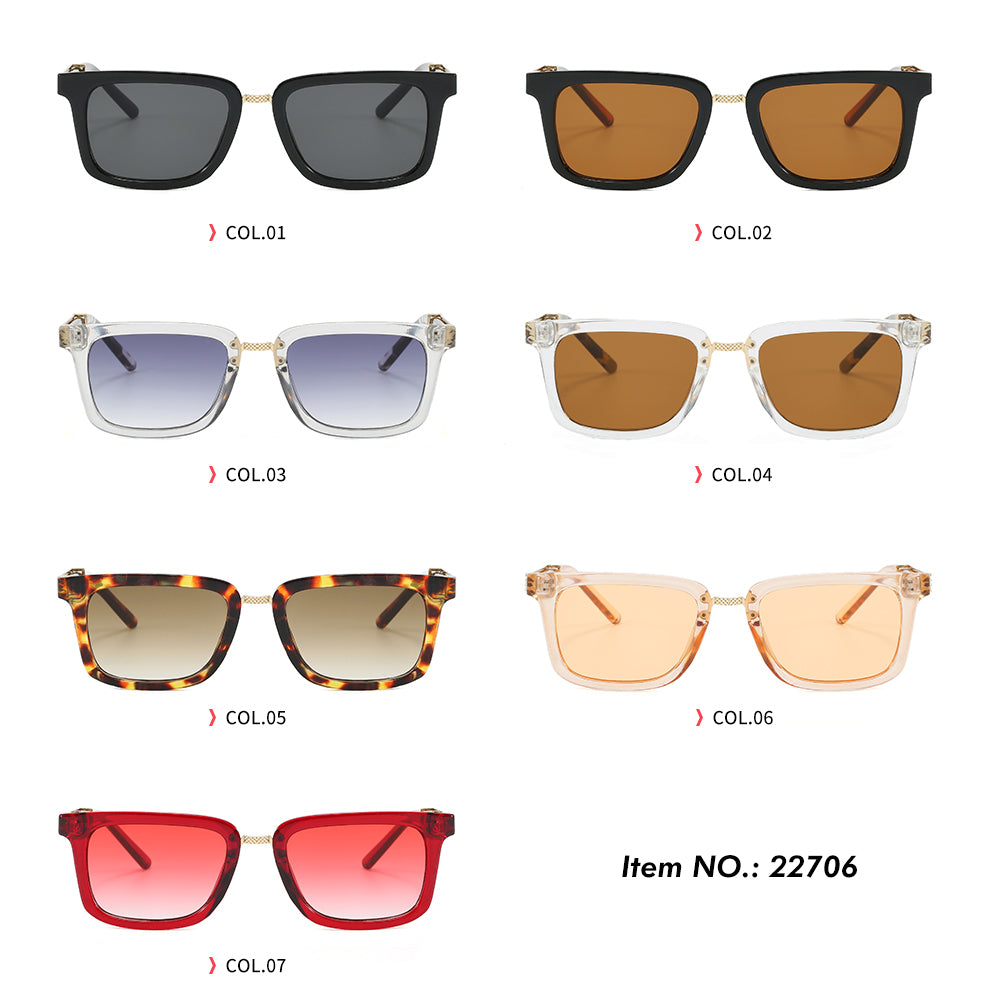 Retro Classic Women Square Gradient Sunglasses