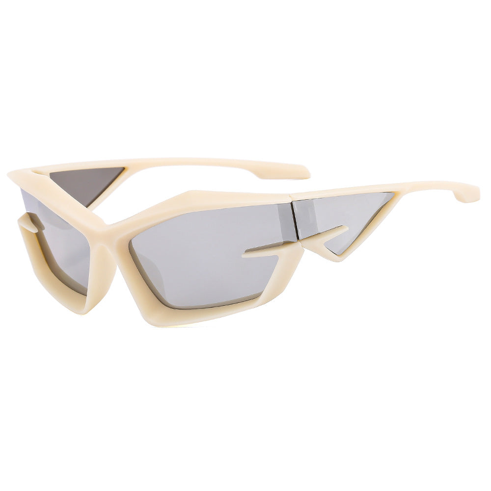 Irregular Steampunk Shades Sporty Y2K Sunglasses