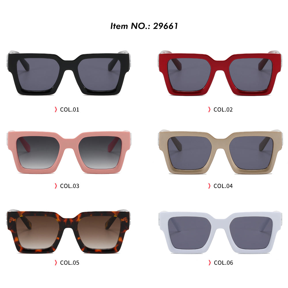 Chunky Chic Square Tinted Sunglasses