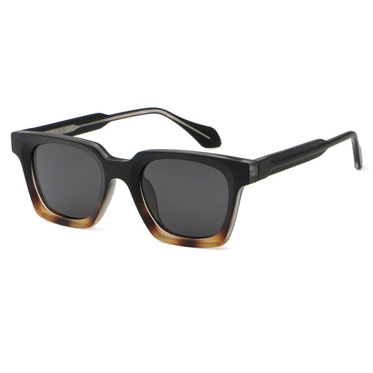 Vintage Square Cat Eye Reinforced Wire-Core Temples Hipster Tinted Sunglasses