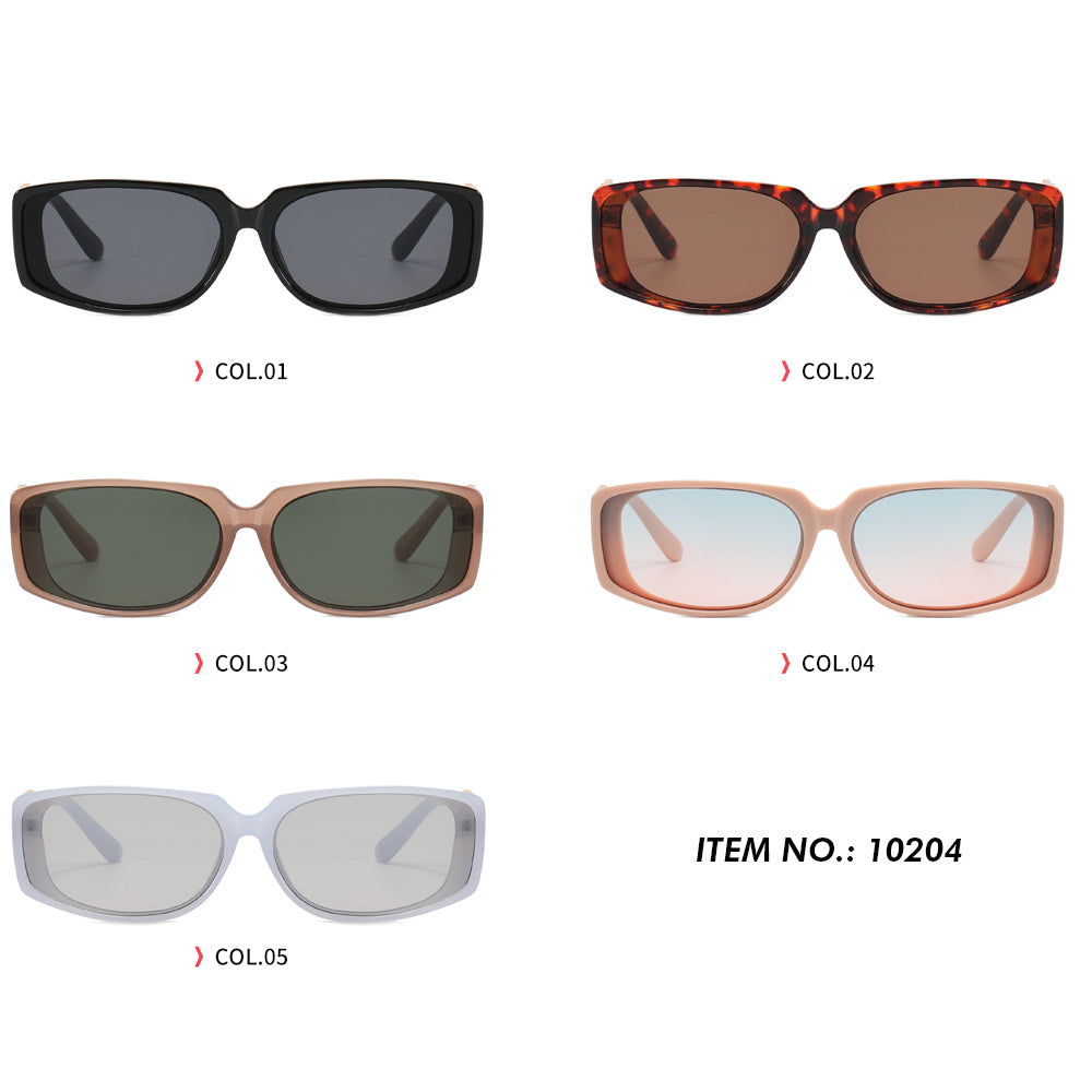 Rectangle women Metal Chain Shades Sunglasses