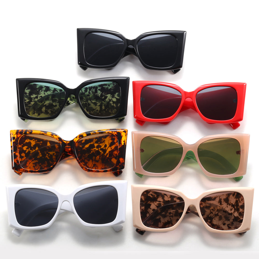 Square Oversized Butterfly Chunky Shades Sunglasses