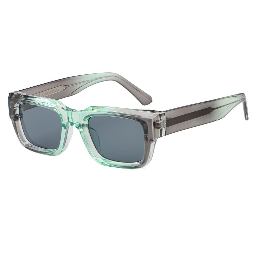 Vintage Classic Thick Rectangle Travel Shades Sunglasses