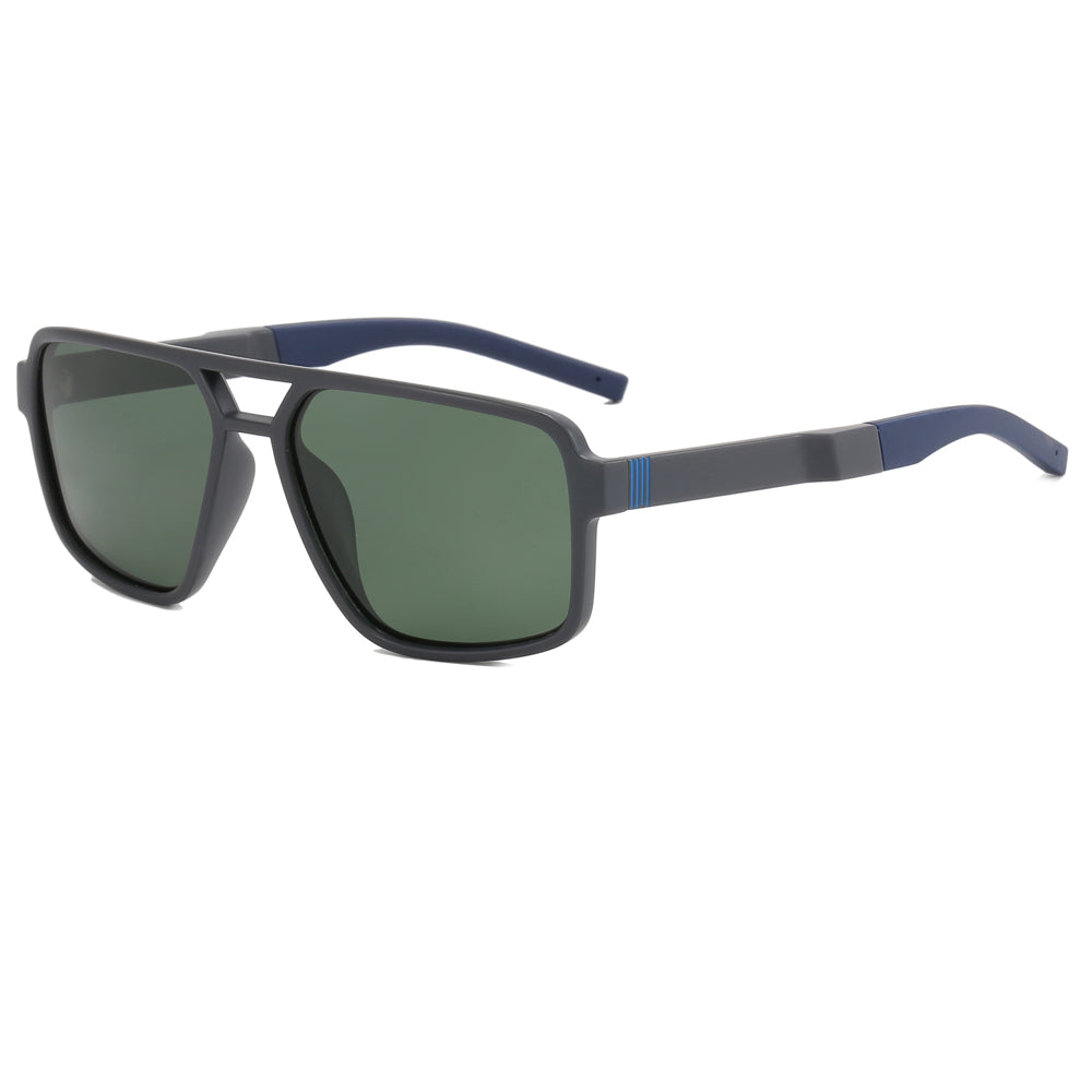 Oversized Square Flat Top Outdoor Vacation Polarized Sunglasses
