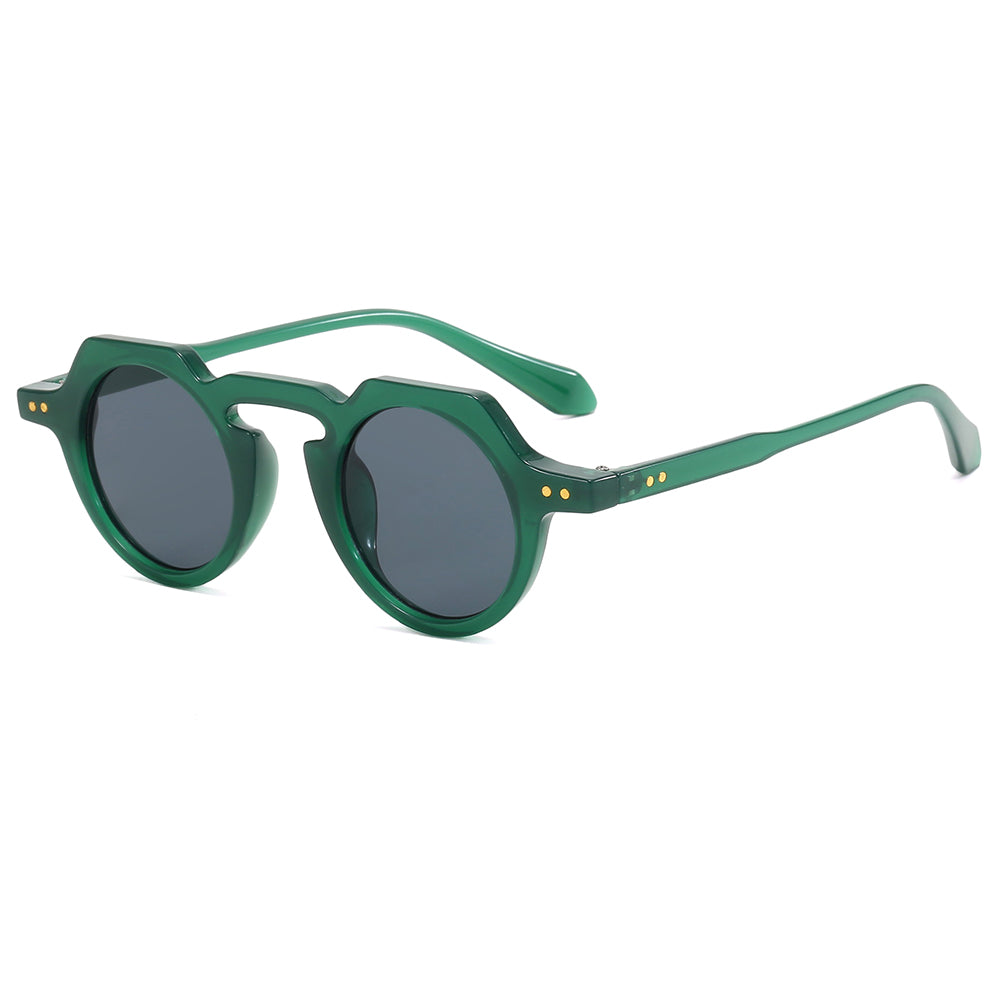 Women Small Round Steampunk Shades Sunglasses