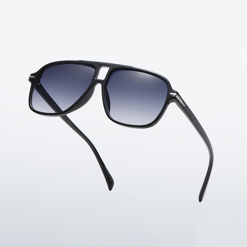 Retro Double Bridge Pilot Sunglasses
