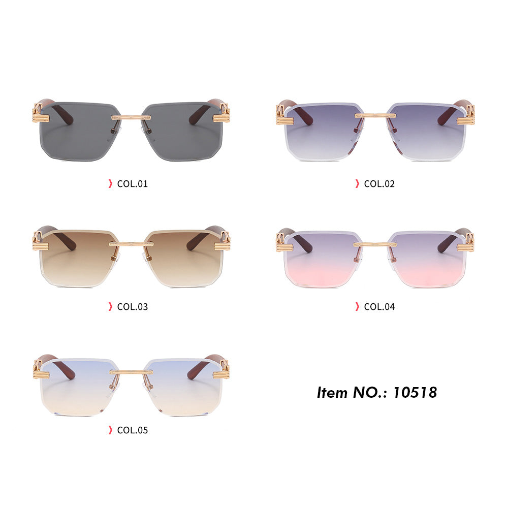 Small Rectangle Rimless Sunglasses