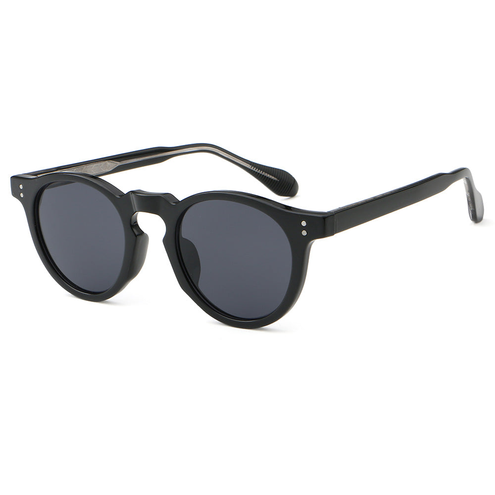 Classic Round Cat Eye Reinforced Wire-Core Temples Sunglasses