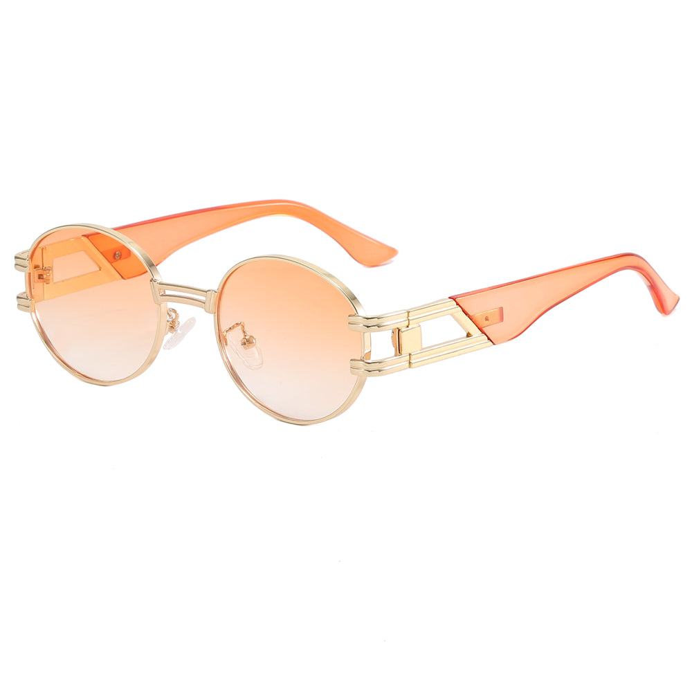 Retro Art Nouveau Vintage Style Round Metal Steampunk Sunglasses