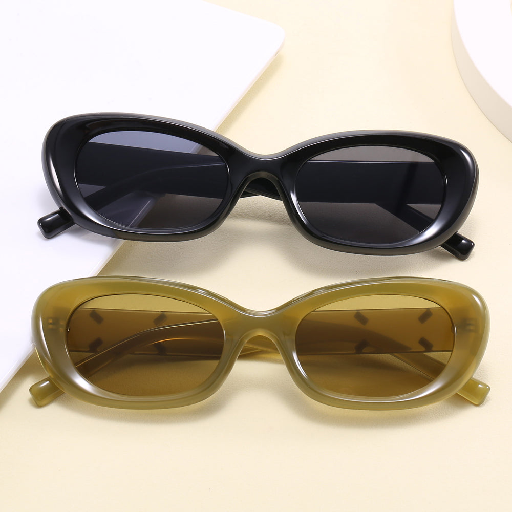 Retro Rectangle UV Protection Outdoor Sunglasses